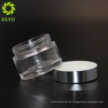 Glasrundglas weißer Deckel leere Glasgläser für Gesichtscreme 50ml für Flüssigkeit